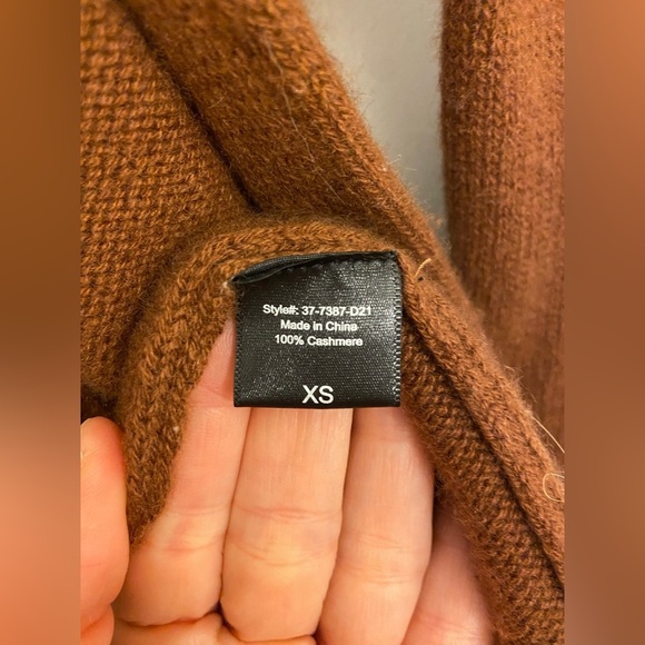 Jenni Kayne Cashmere Open Cardigan Brown Size XS - Picture 7 of 7